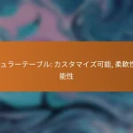 モジュラーテーブル: カスタマイズ可能, 柔軟性, 機能性